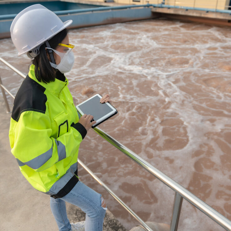 Checking waste water