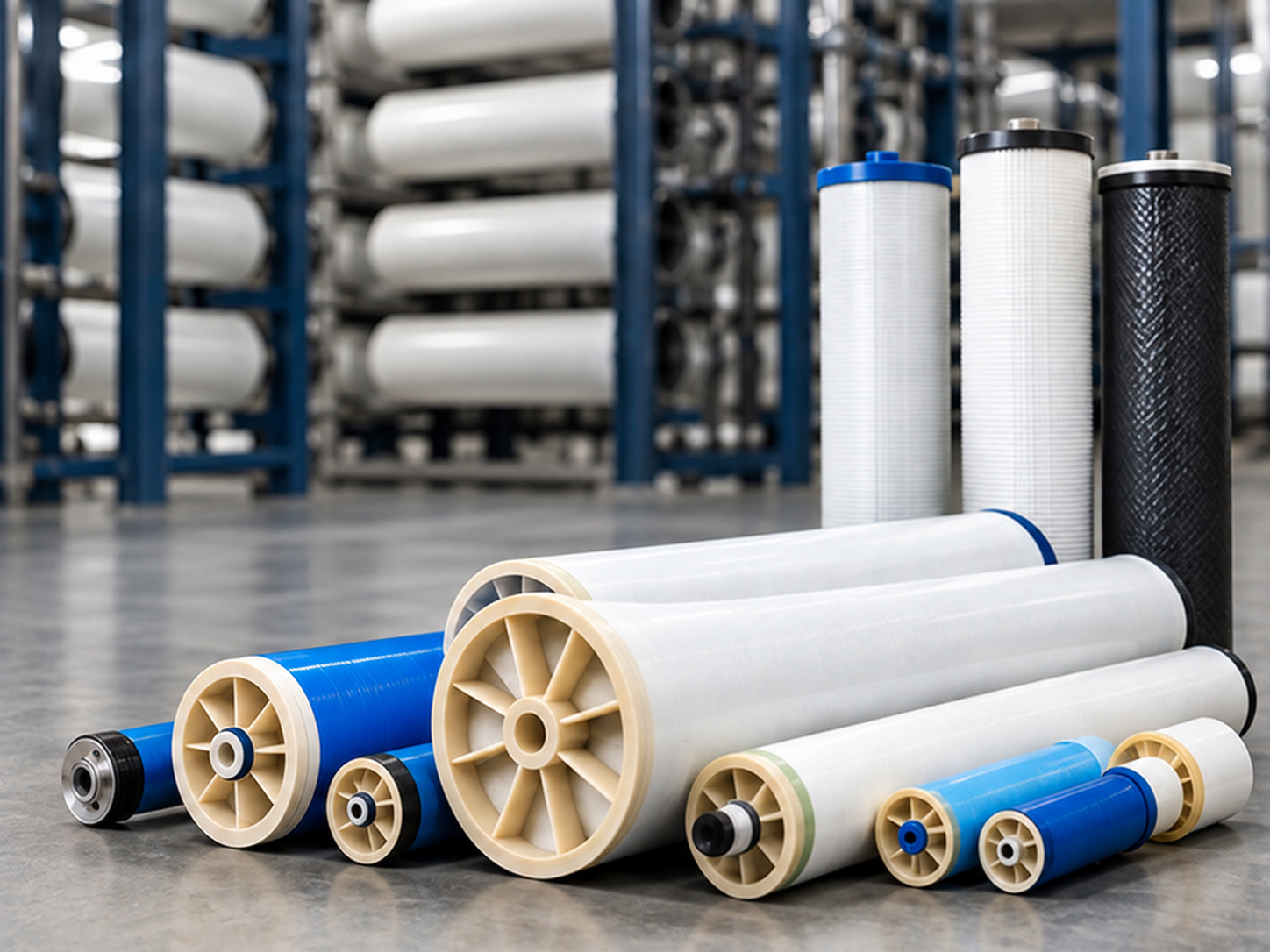 Membrane elements for water treatment systems
