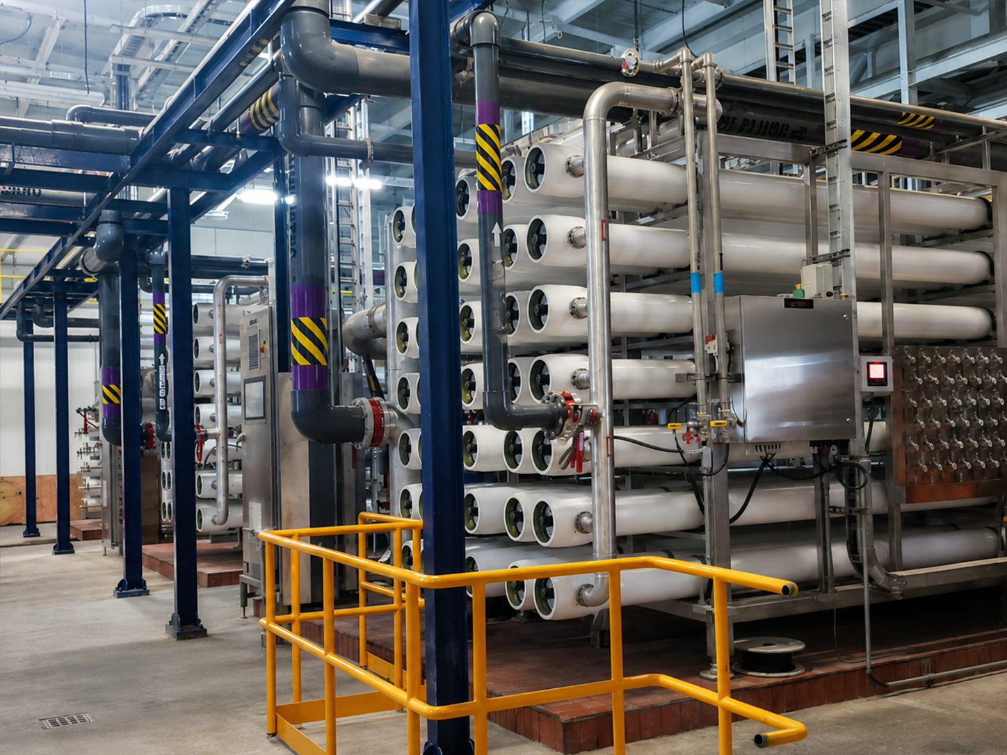 Industrial reverse osmosis membrane system