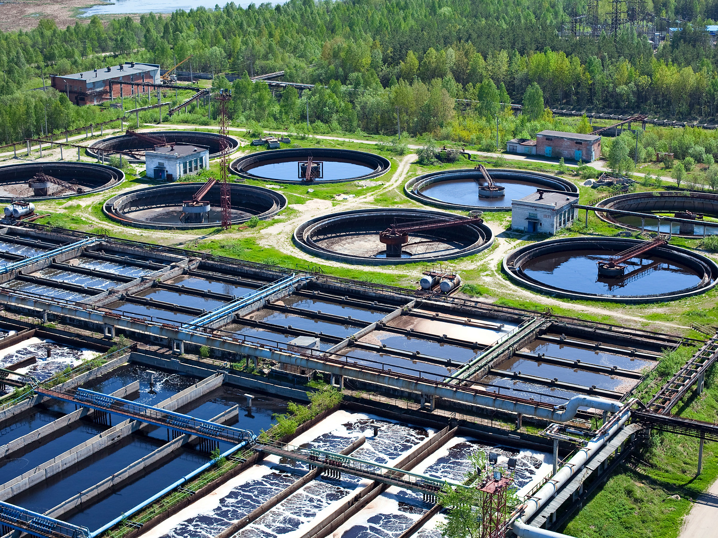 Large wastewater treatment facility
