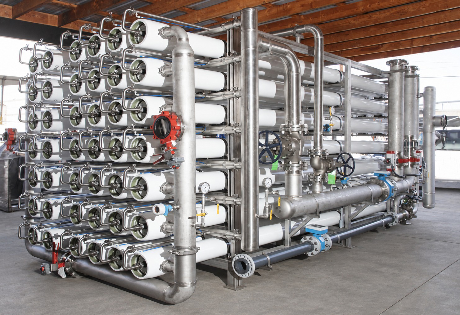 Stainless steel reverse osmosis membrane rack