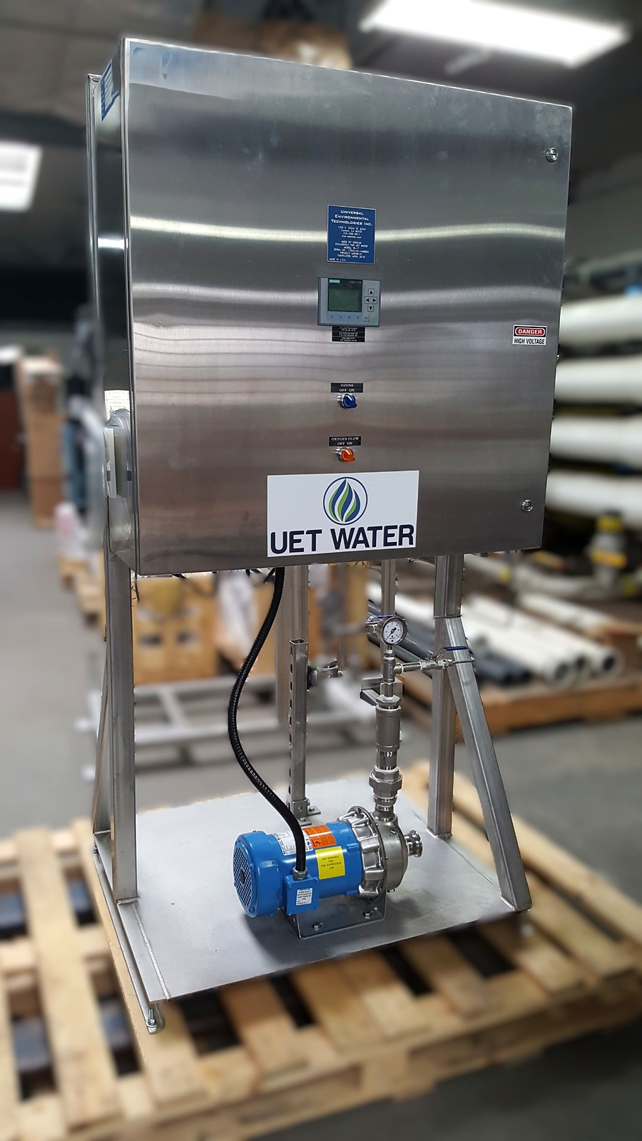 UET Water ozone treatment system front view